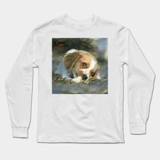 Cute puppy painting (pet, dog, pretty and hiking) Long Sleeve T-Shirt